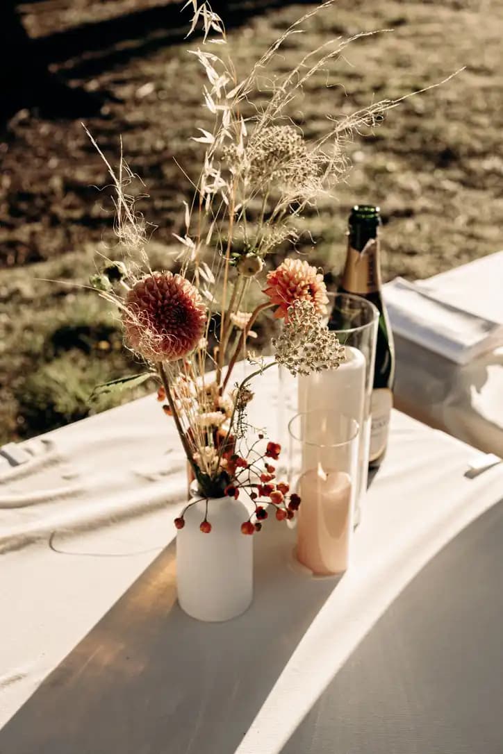Composition mariage florale extérieur