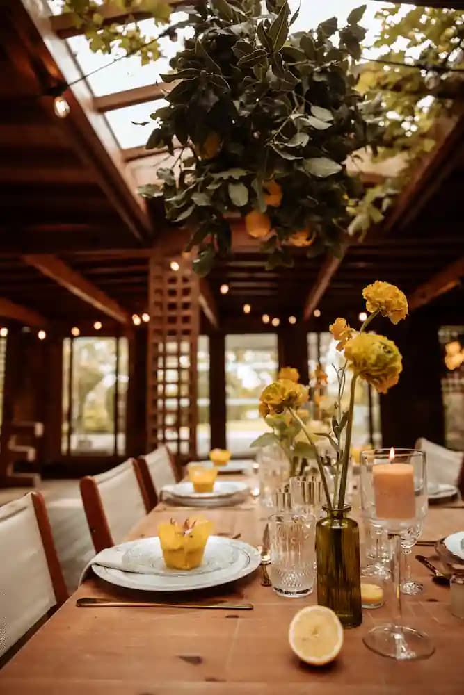 Décoration de table dans une ambiance dolce vita