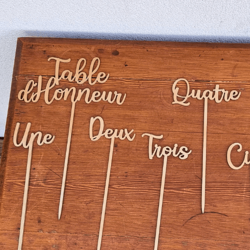 N° de table à piquer